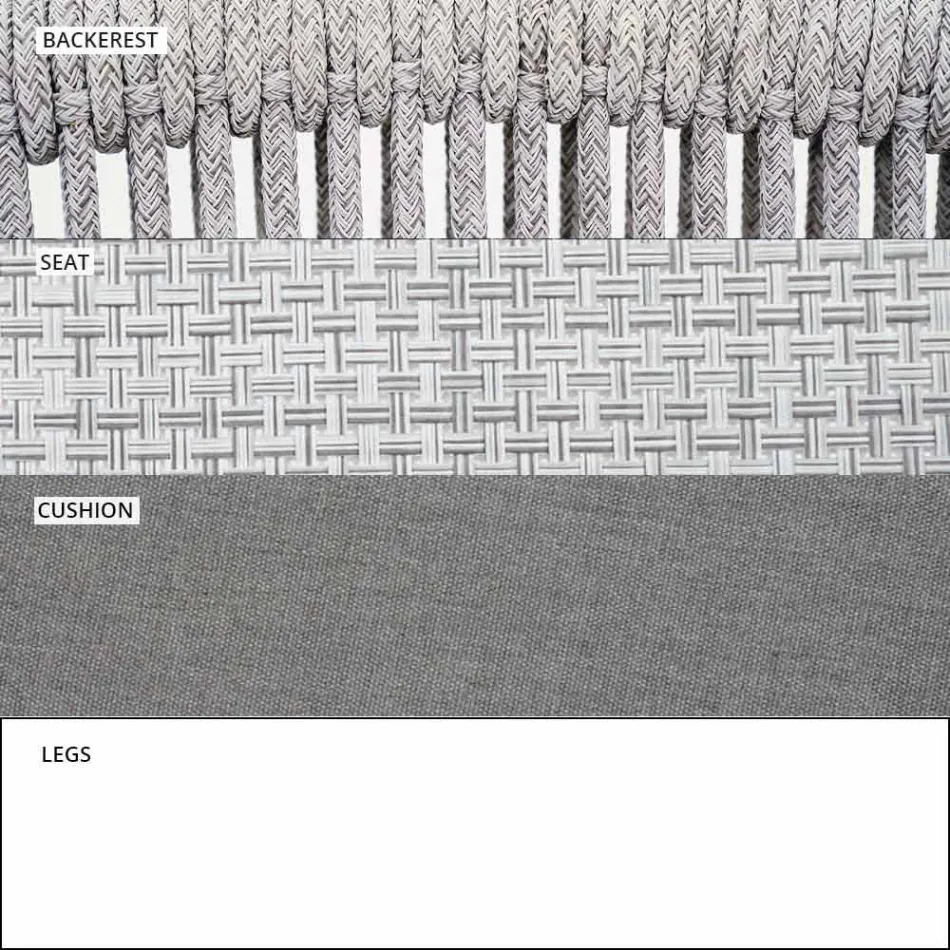 Poltrona Dondolo da Giardino Massello e Tessuto Imbottito – Smart by Varaschin Viadurini