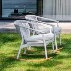 Poltrona Dondolo da Giardino Massello e Tessuto Imbottito – Smart by Varaschin Viadurini
