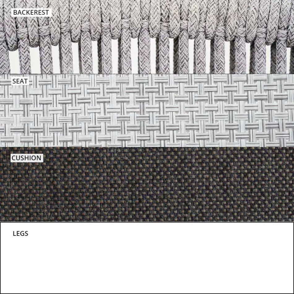 Poltrona Dondolo da Giardino Massello e Tessuto Imbottito – Smart by Varaschin Viadurini