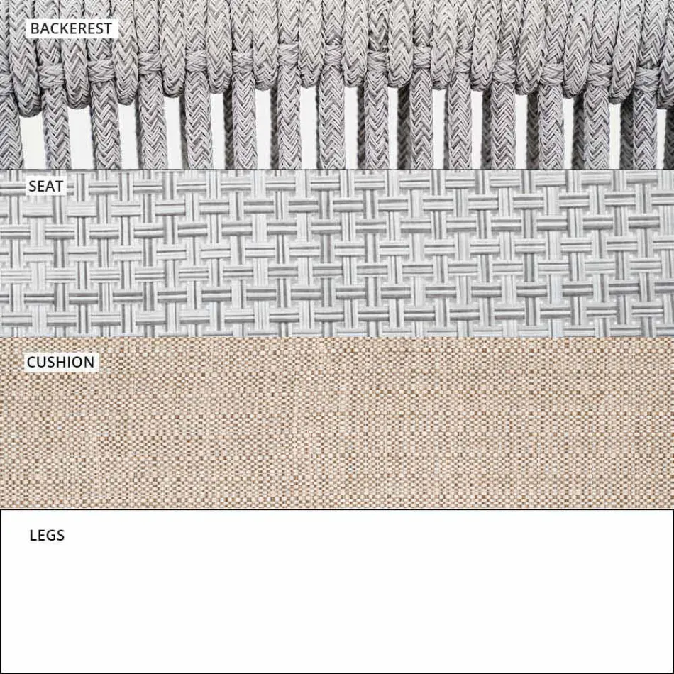 Poltrona Dondolo da Giardino Massello e Tessuto Imbottito – Smart by Varaschin Viadurini