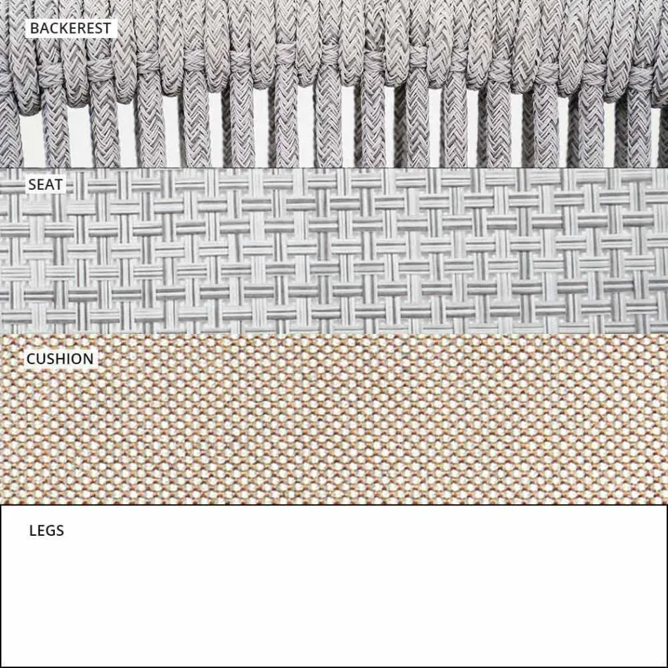 Poltrona Dondolo da Giardino Massello e Tessuto Imbottito – Smart by Varaschin Viadurini