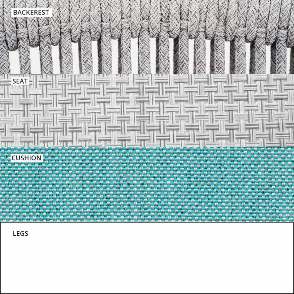 Poltrona Dondolo da Giardino Massello e Tessuto Imbottito – Smart by Varaschin Viadurini