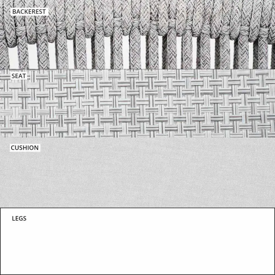 Poltrona Dondolo da Giardino Massello e Tessuto Imbottito – Smart by Varaschin Viadurini