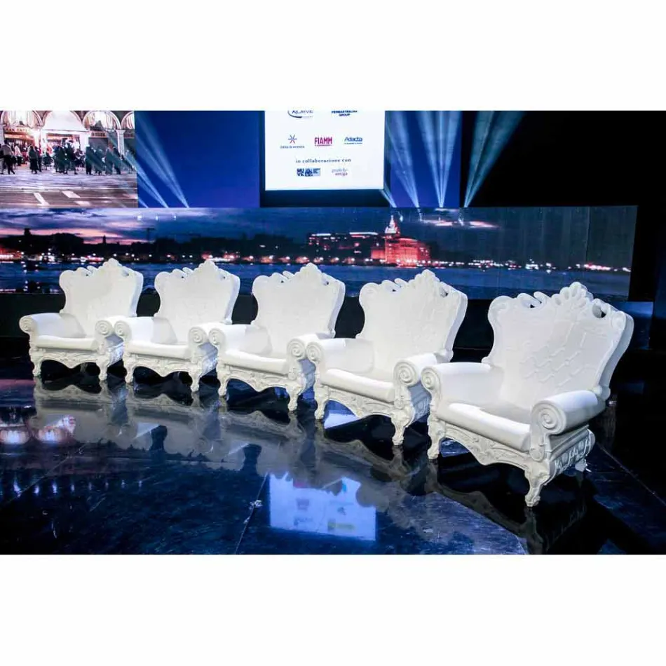 Poltrona elegante colorata Slide Queen Of Love polietilene made Italy Viadurini