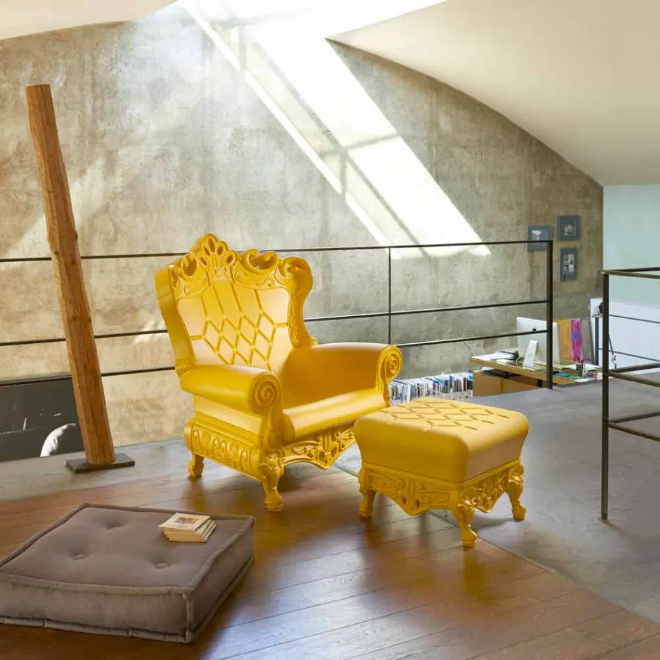 Poltrona elegante colorata Slide Queen Of Love polietilene made Italy Viadurini