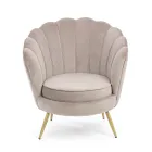 Poltrona Elegante Salotto Imbottita Effetto Velluto 3 Finiture - Geppy Viadurini