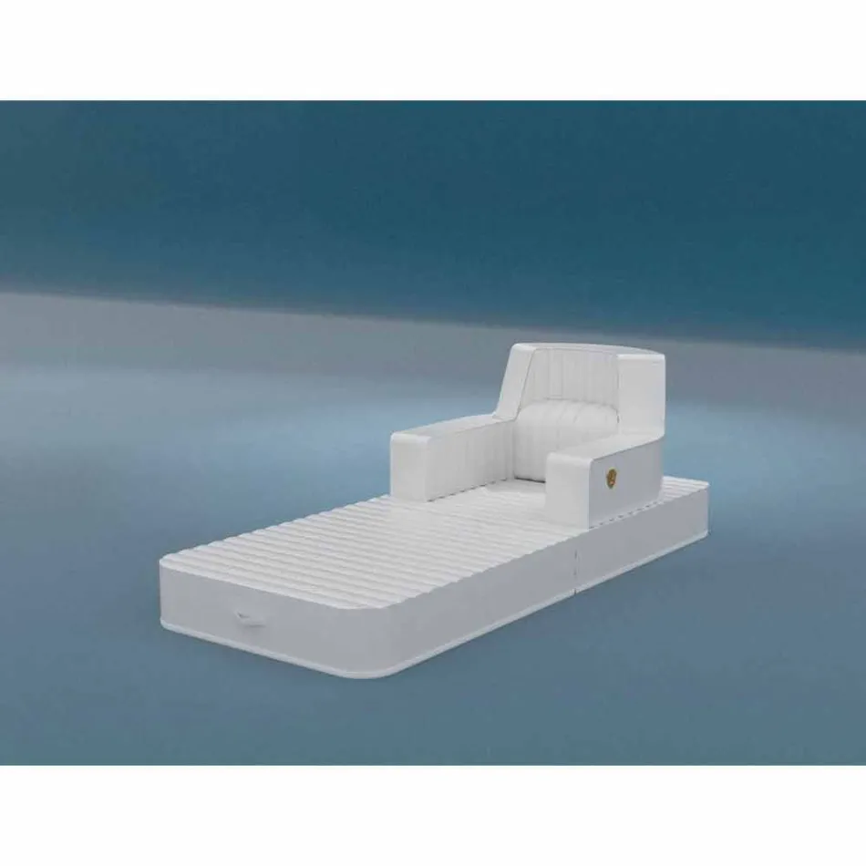 Poltrona galleggiante Trona Luxury bianca di design, made in Italy Viadurini