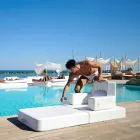 Poltrona galleggiante Trona Luxury bianca di design, made in Italy Viadurini