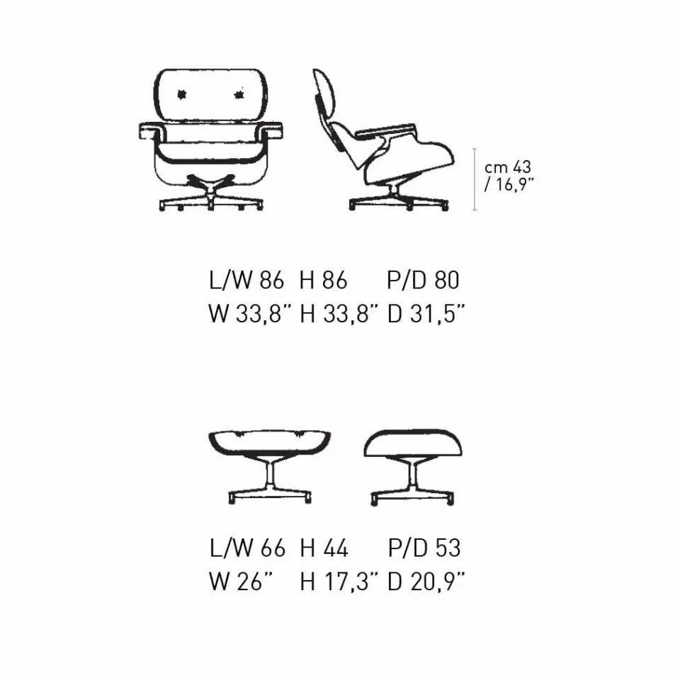 Poltrona Girevole Rivestita in Pelle con Poggiapiedi Made in Italy - Maestrale Viadurini