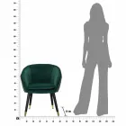 Poltrona Imbottita in Legno e Tessuto di Design Moderno - Maddy Viadurini