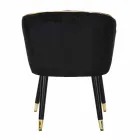 Poltrona Imbottita in Legno e Tessuto di Design Moderno - Maddy Viadurini