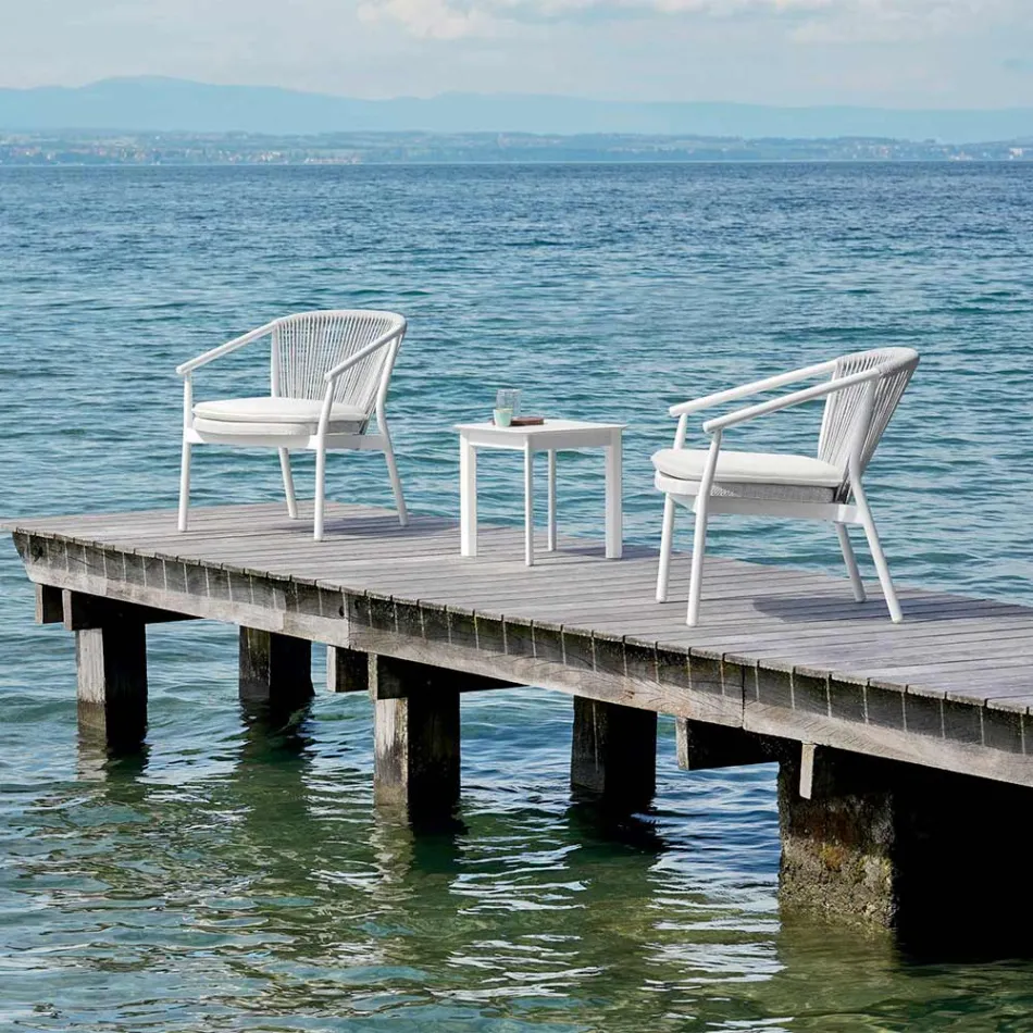 Poltrona Impilabile da Giardino in Alluminio e Tessuto – Smart By Varaschin Viadurini