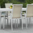 Poltrona Impilabile da Giardino in Textilene e Alluminio - Foglio Viadurini