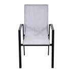 Poltrona Impilabile da Giardino in Textilene e Alluminio - Foglio Viadurini