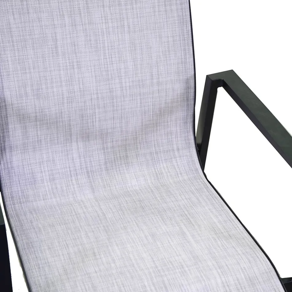 Poltrona Impilabile da Giardino in Textilene e Alluminio - Foglio Viadurini