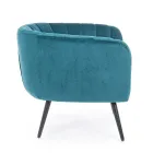 Poltrona in Acciaio e Velluto Grigrio o Blu Design Scandinavo - Hilary Viadurini
