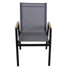 Poltrona in Alluminio e Textilene con Braccioli in Polywood - Diario Viadurini