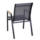 Poltrona in Alluminio e Textilene con Braccioli in Polywood - Diario Viadurini