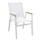 Poltrona in Alluminio e Textilene con Braccioli in Polywood - Diario Viadurini