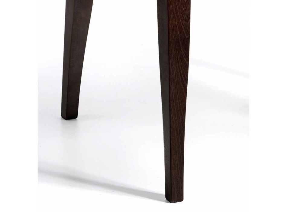Poltrona in ecopelle e legno design moderno Omega, fatta in Italia Viadurini
