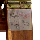 Poltrona in Legno di Acacia e Tessuto Misto Cotone/Poliestere - Bottega Viadurini