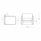 Poltrona Lounge con Cuscini Impermeabili,per Esterno - Mara Slide Viadurini