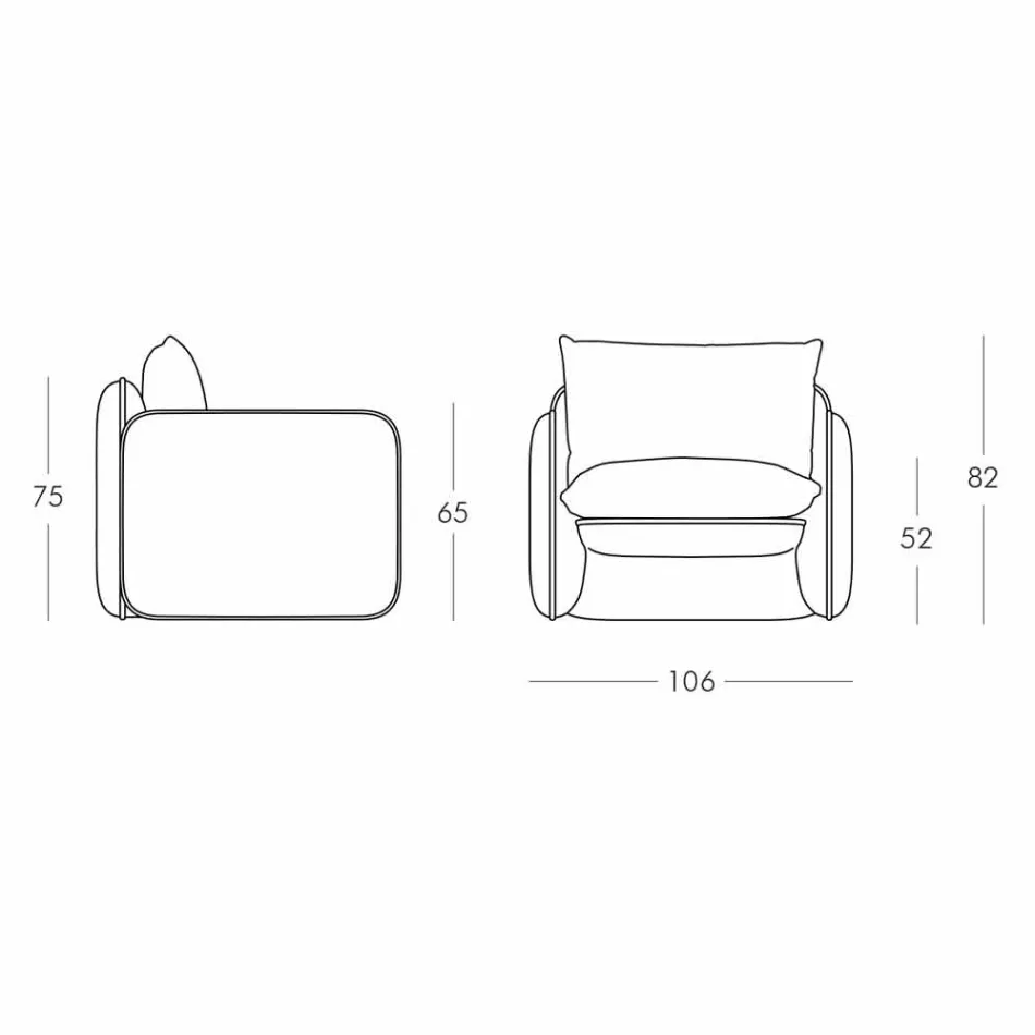 Poltrona Lounge con Cuscini Impermeabili,per Esterno - Mara Slide Viadurini