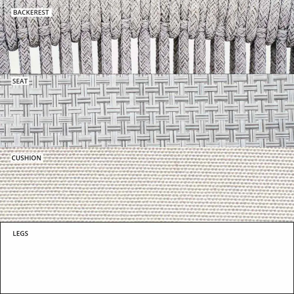 Poltrona Lounge da Giardino Tessuto Imbottito e Alluminio – Smart by Varaschin Viadurini