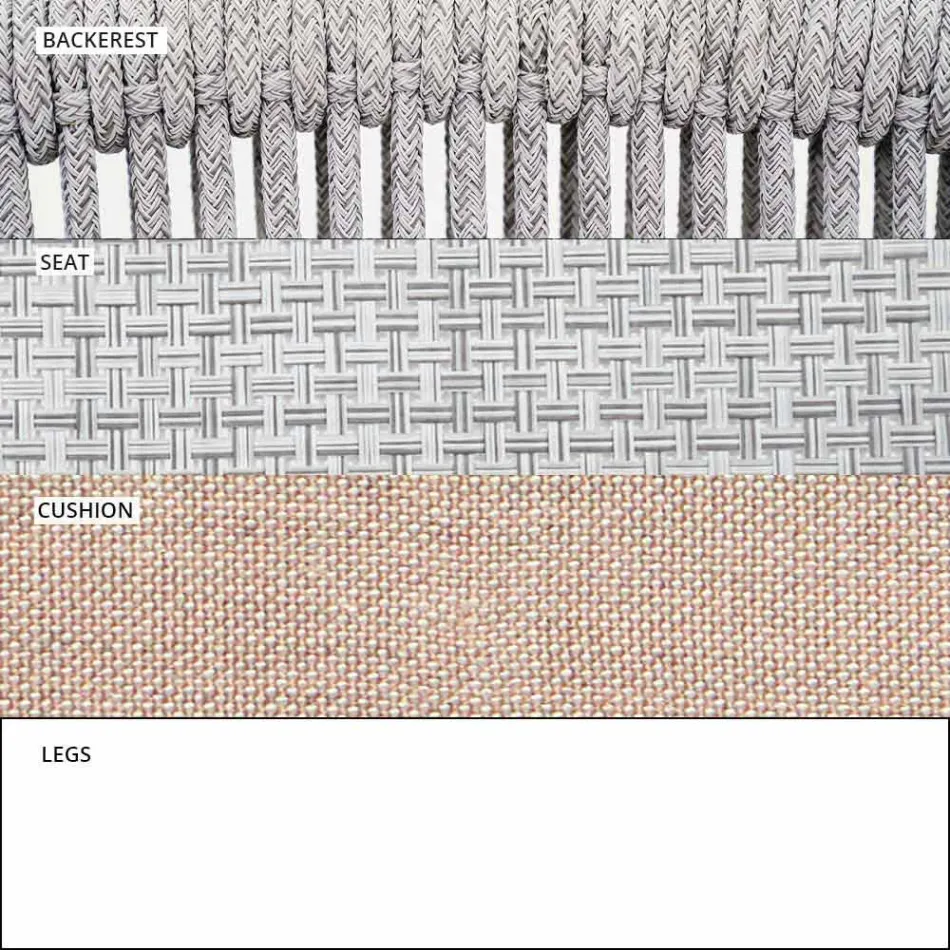 Poltrona Lounge da Giardino Tessuto Imbottito e Alluminio – Smart by Varaschin Viadurini