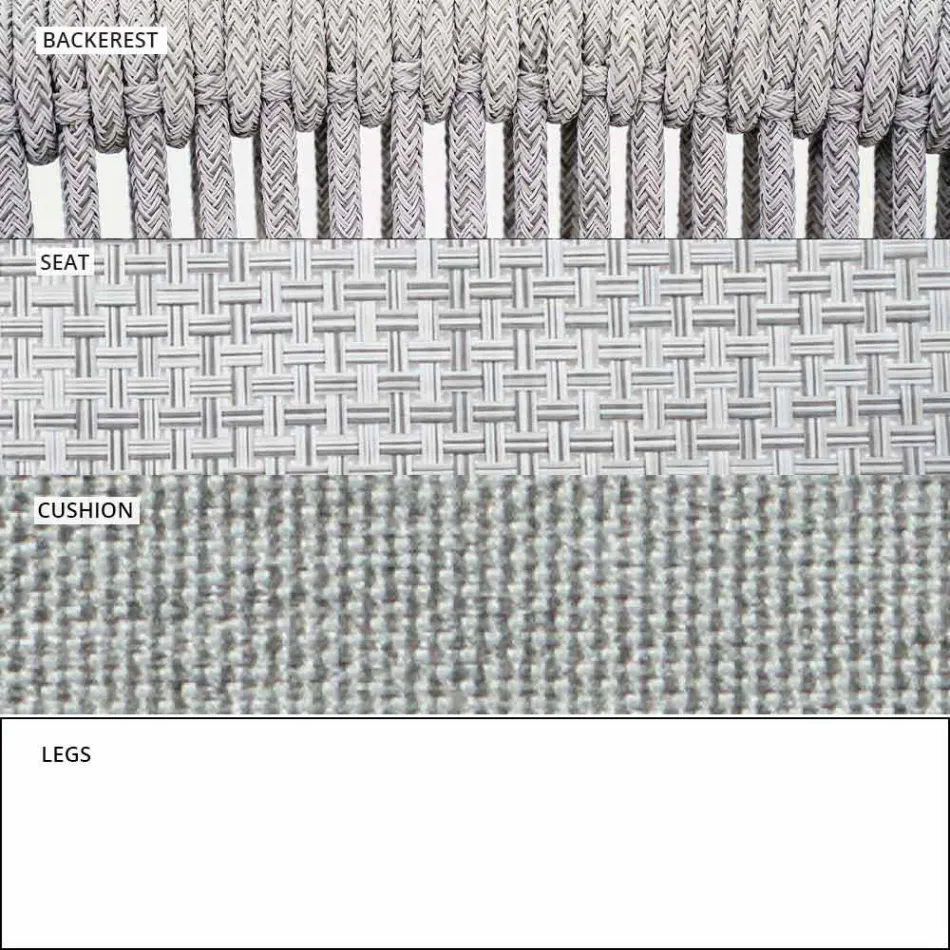 Poltrona Lounge da Giardino Tessuto Imbottito e Alluminio – Smart by Varaschin Viadurini