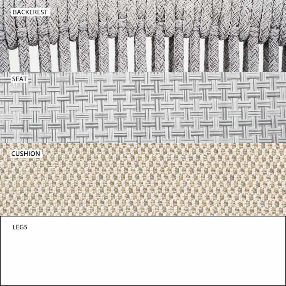 Poltrona Lounge da Giardino Tessuto Imbottito e Alluminio – Smart by Varaschin Viadurini