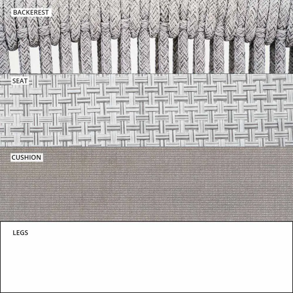 Poltrona Lounge da Giardino Tessuto Imbottito e Alluminio – Smart by Varaschin Viadurini