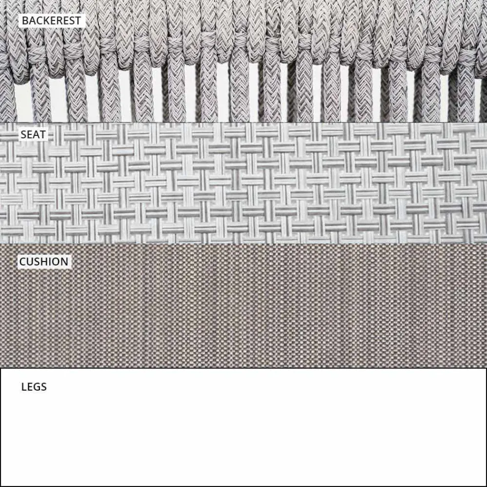 Poltrona Lounge da Giardino Tessuto Imbottito e Alluminio – Smart by Varaschin Viadurini