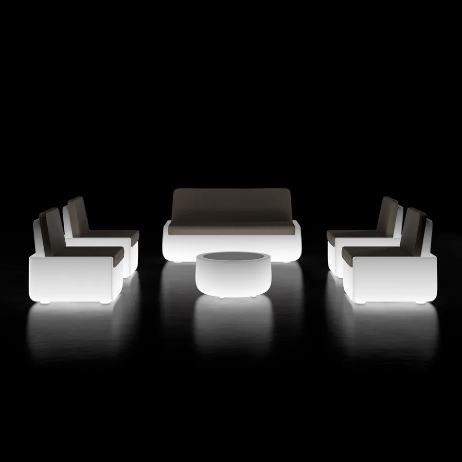 Poltrona Luminosa da Esterno in Polietilene con Cuscino Made in Italy - Belida Viadurini