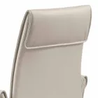 Poltrona made in Italy rivestita in pelle Niles, design moderno Viadurini