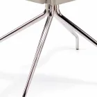 Poltrona made in Italy rivestita in pelle Niles, design moderno Viadurini