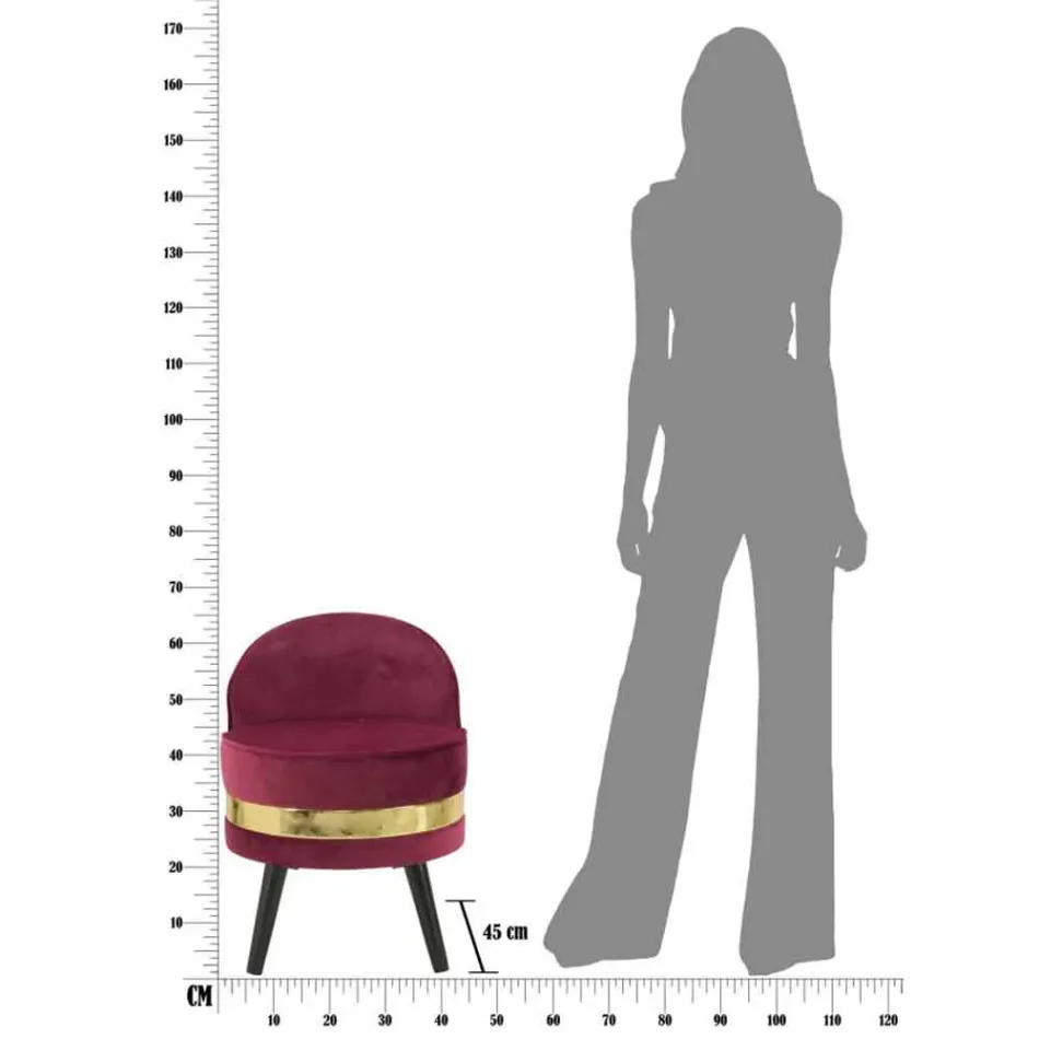 Poltrona Mini Colorata di Design Moderno in Legno e Tessuto - Koah Viadurini