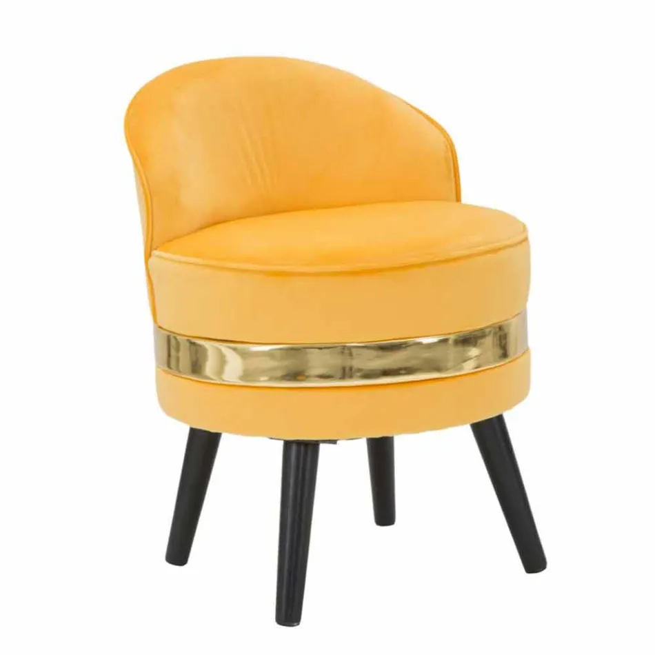 Poltrona Mini Colorata di Design Moderno in Legno e Tessuto - Koah Viadurini