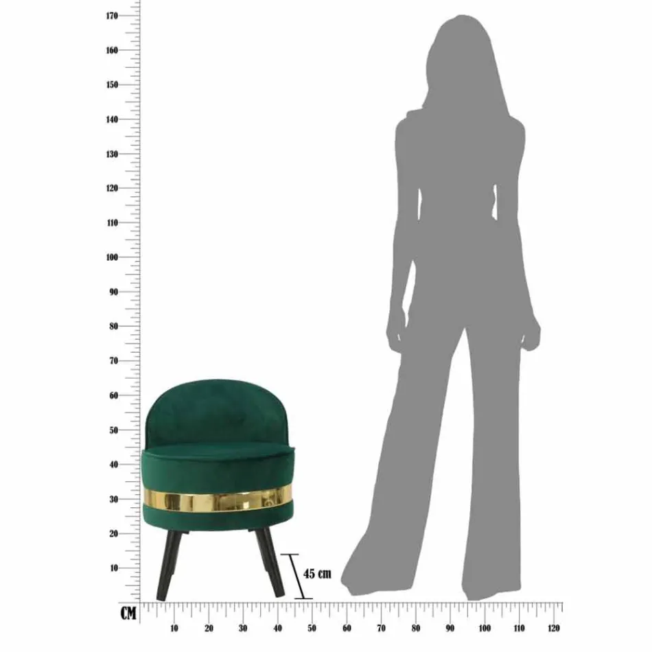 Poltrona Mini Colorata di Design Moderno in Legno e Tessuto - Koah Viadurini