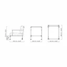 Poltrona Moderna di Design in Acciaio e PVC Nero o Bianco da Esterno - Ontario2 Viadurini