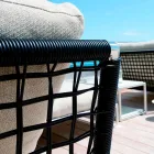 Poltrona Moderna di Design in Acciaio e PVC Nero o Bianco da Esterno - Ontario2 Viadurini