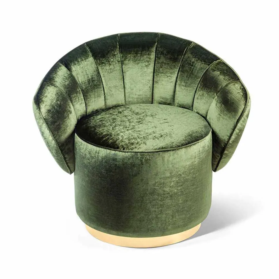 Poltrona moderna di design rivestita in tessuto Belle Viadurini