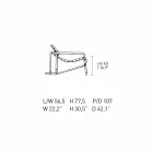 Poltrona Moderna in Legno Laccato Nero Lucido e Pelle Made in Italy - Conga Viadurini