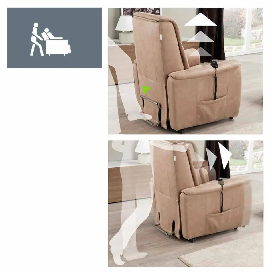 Poltrona motorizzata alzapersona Via Venezia a 1 motore  Viadurini