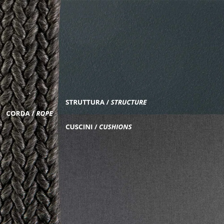 Poltrona Outdoor in Acciaio Varie Misure e Cuscini Inclusi Made in Italy – Bronn Viadurini