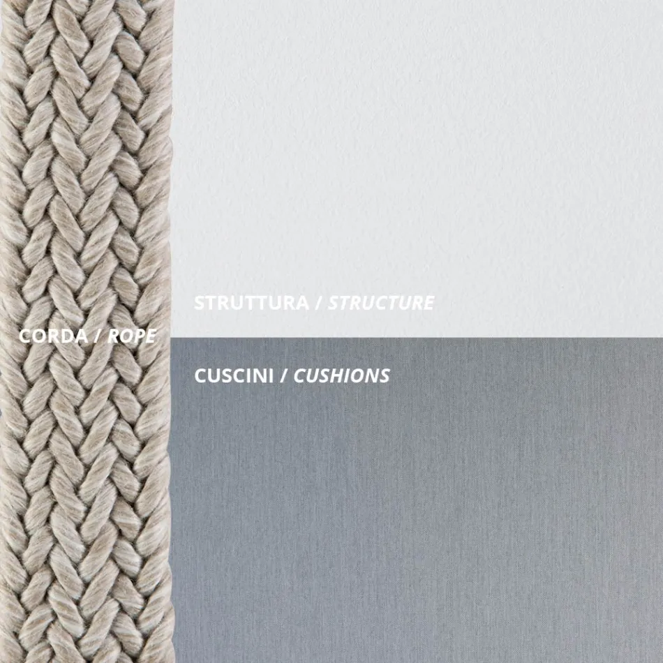 Poltrona Outdoor in Acciaio Varie Misure e Cuscini Inclusi Made in Italy – Bronn Viadurini