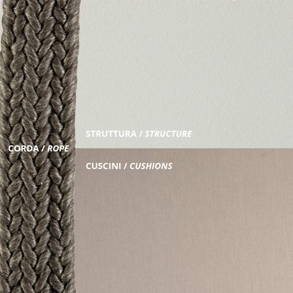 Poltrona Outdoor in Acciaio Varie Misure e Cuscini Inclusi Made in Italy – Bronn Viadurini