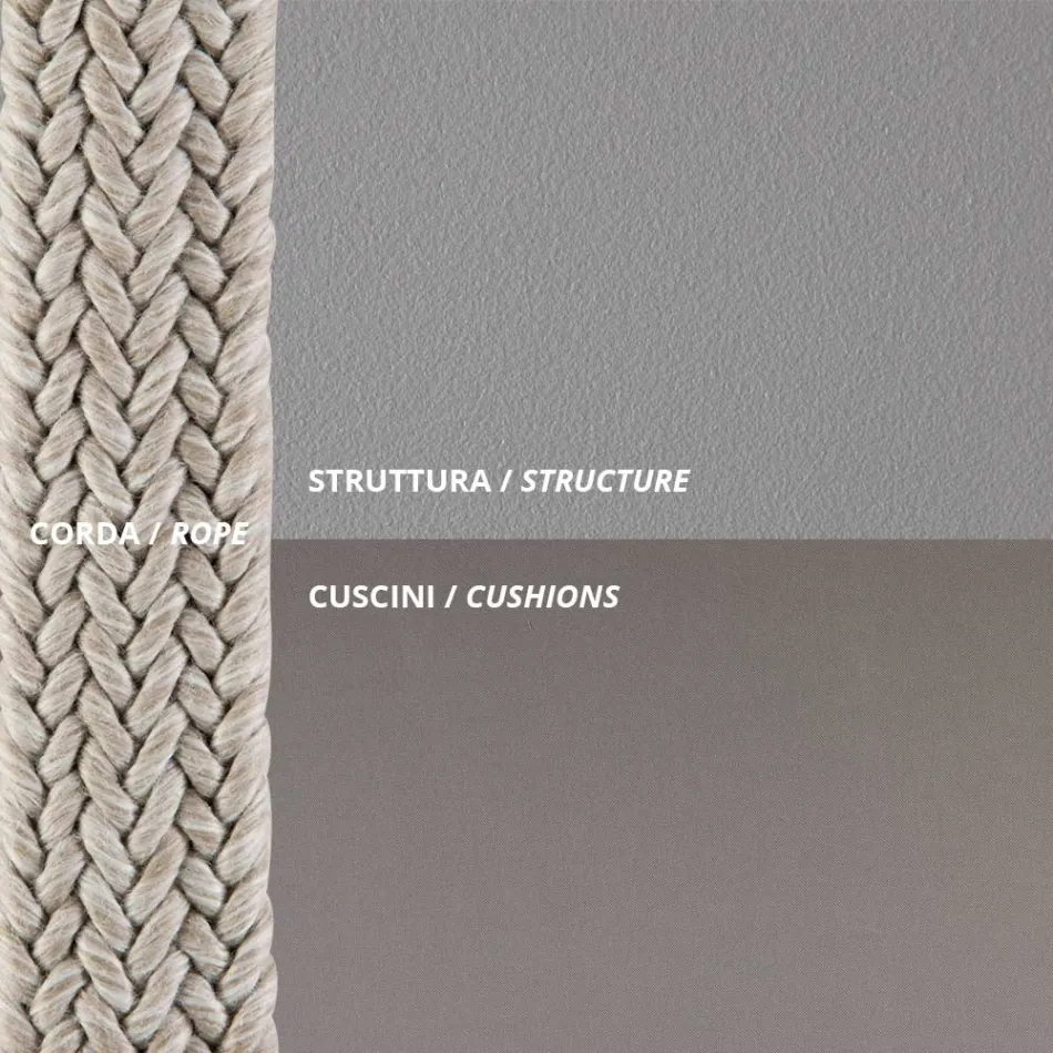 Poltrona Outdoor in Acciaio Varie Misure e Cuscini Inclusi Made in Italy – Bronn Viadurini