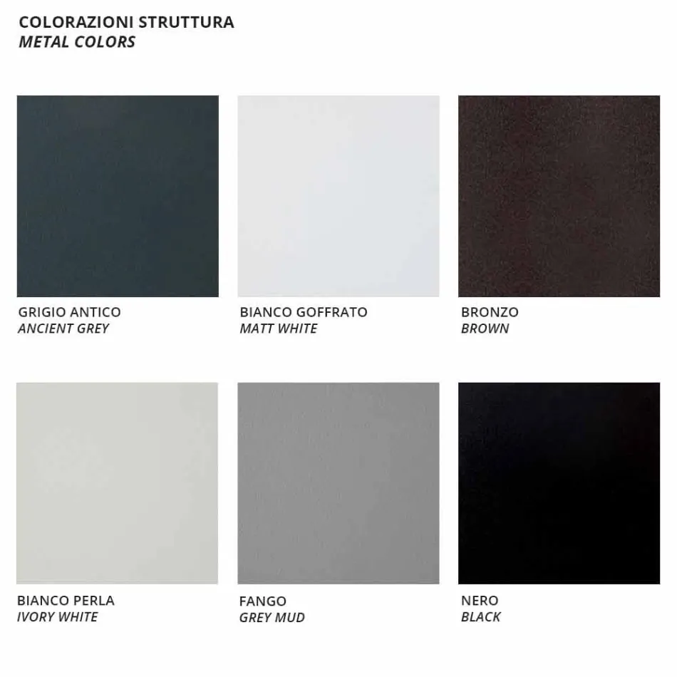 Poltrona per Esterno con Braccioli in Tessuto e Metallo Made in Italy - Cola Viadurini