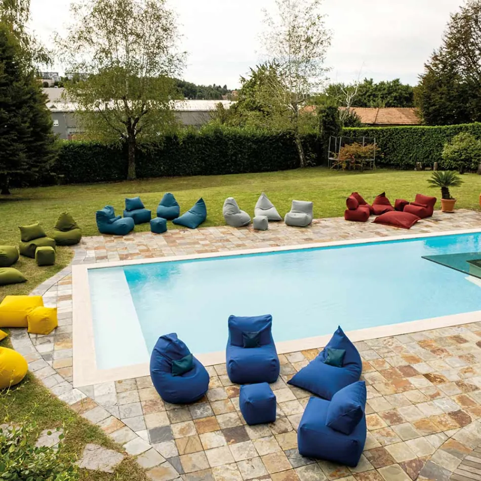 Poltrona per il Giardino in Tessuto Outdoor Color Lime - Maestrale Viadurini